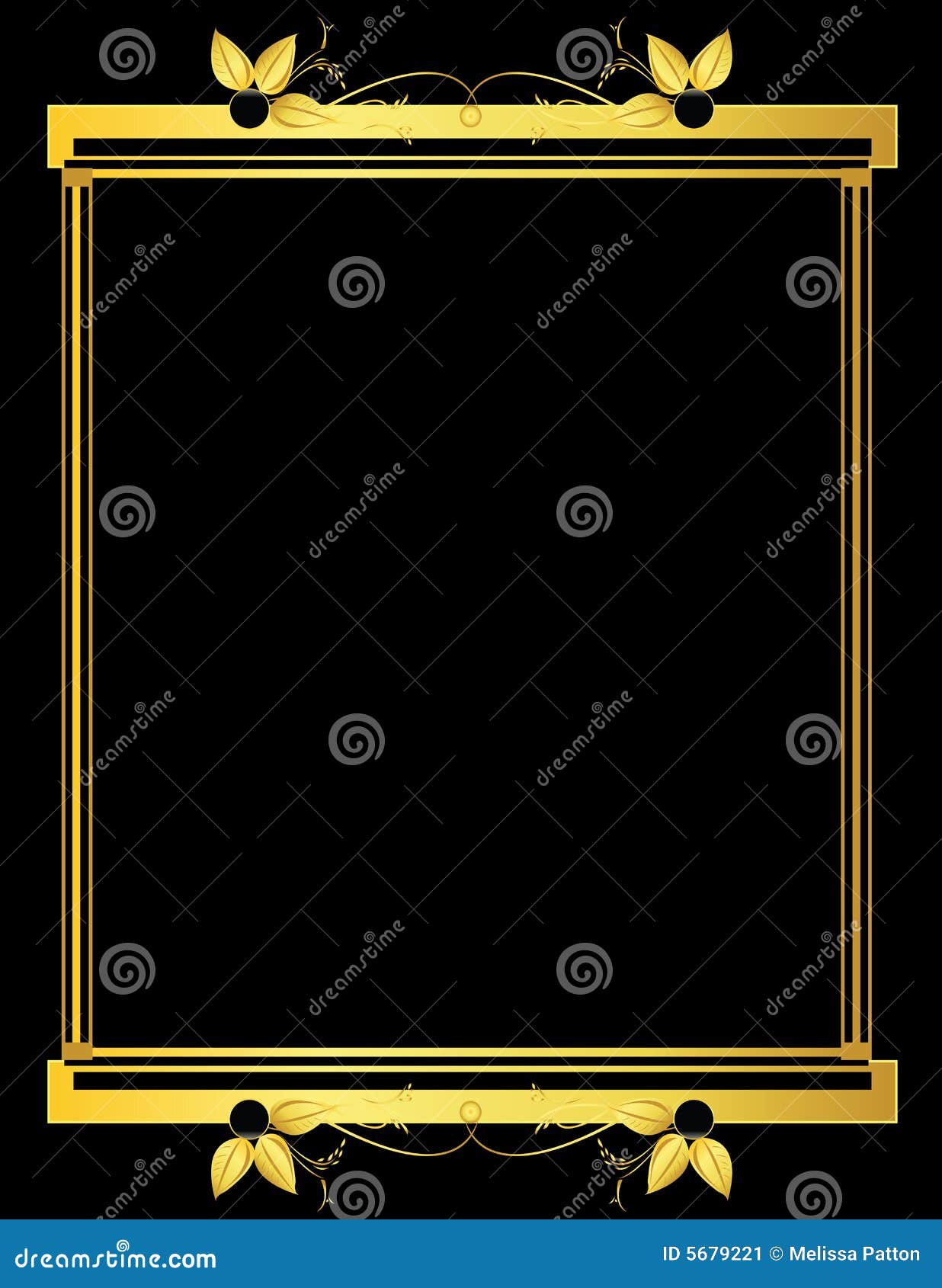 Gold metallic frame stock vector. Illustration of background 5679221