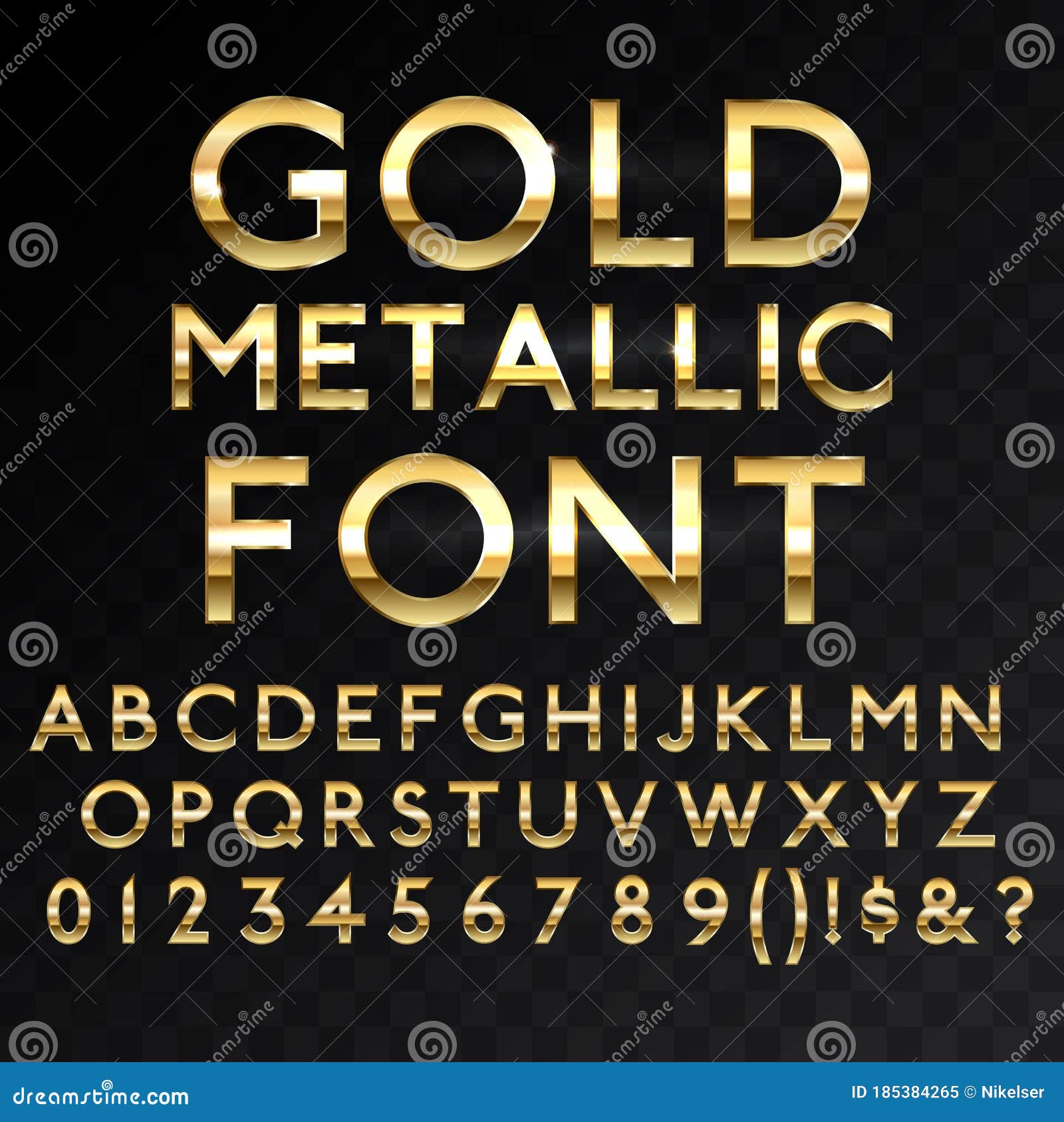 Calligraphic Golden Letters. Vintage Elegant Gold Font. Luxury Vector  Script Stock Vector - Illustration of graphic, metallic: 106356364