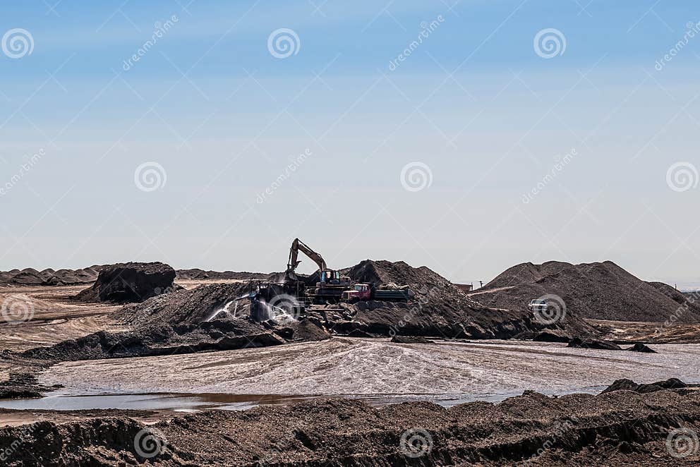 Gold Mining Nome stock image. Image of alaska, site 163871703