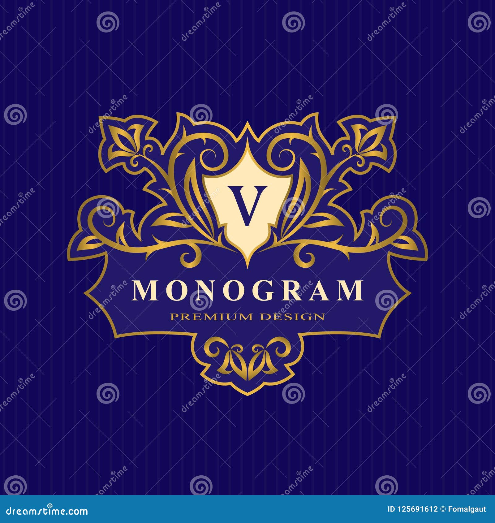 Letter VL logo with Luxury Gold template. Elegance logo vector