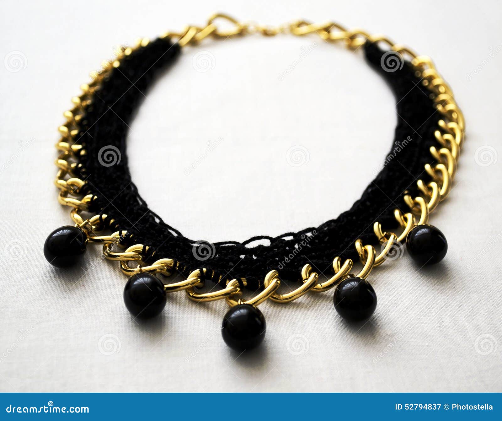 Gold necklace stock image. Image of bijouterie, accessories 52794837