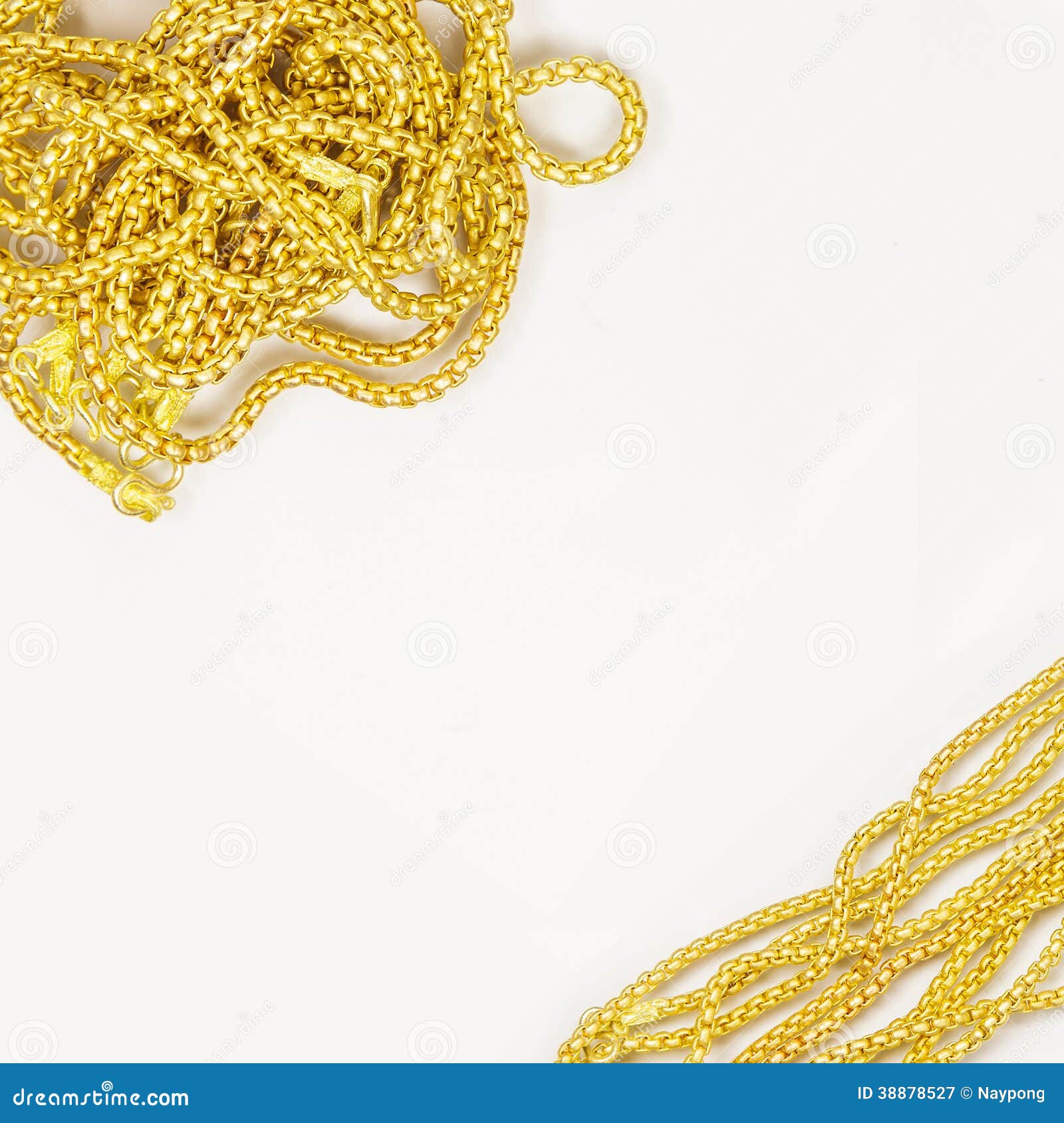 Gold necklace stock image. Image of isolated, ornament 38878527