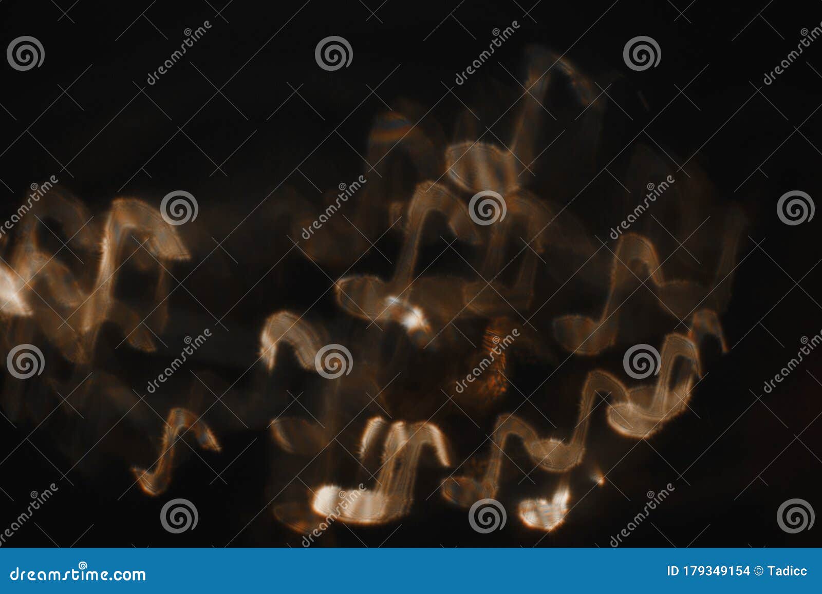 Gold Notes on Black Background Stock Photo - Image of gradient, bokeh