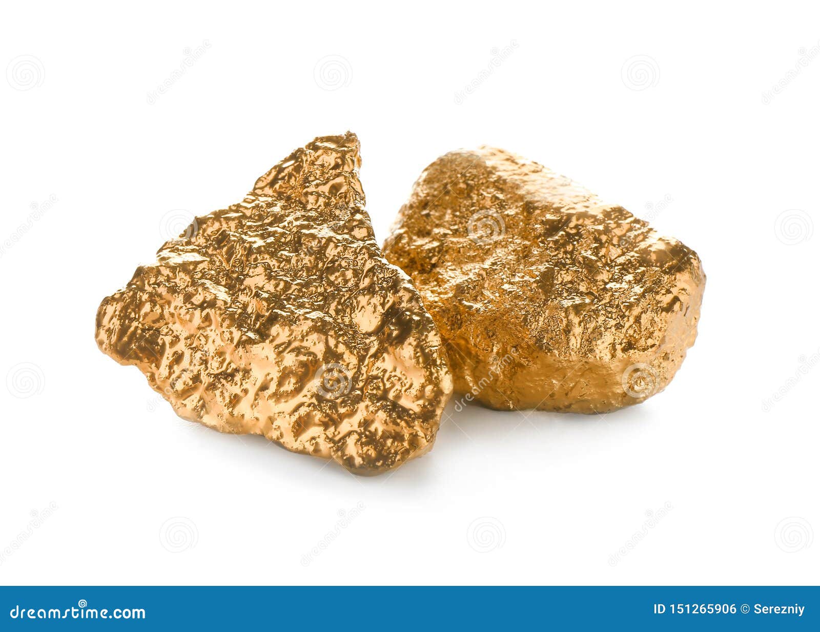 Gold Nuggets on White Background Stock Photo Image of piece