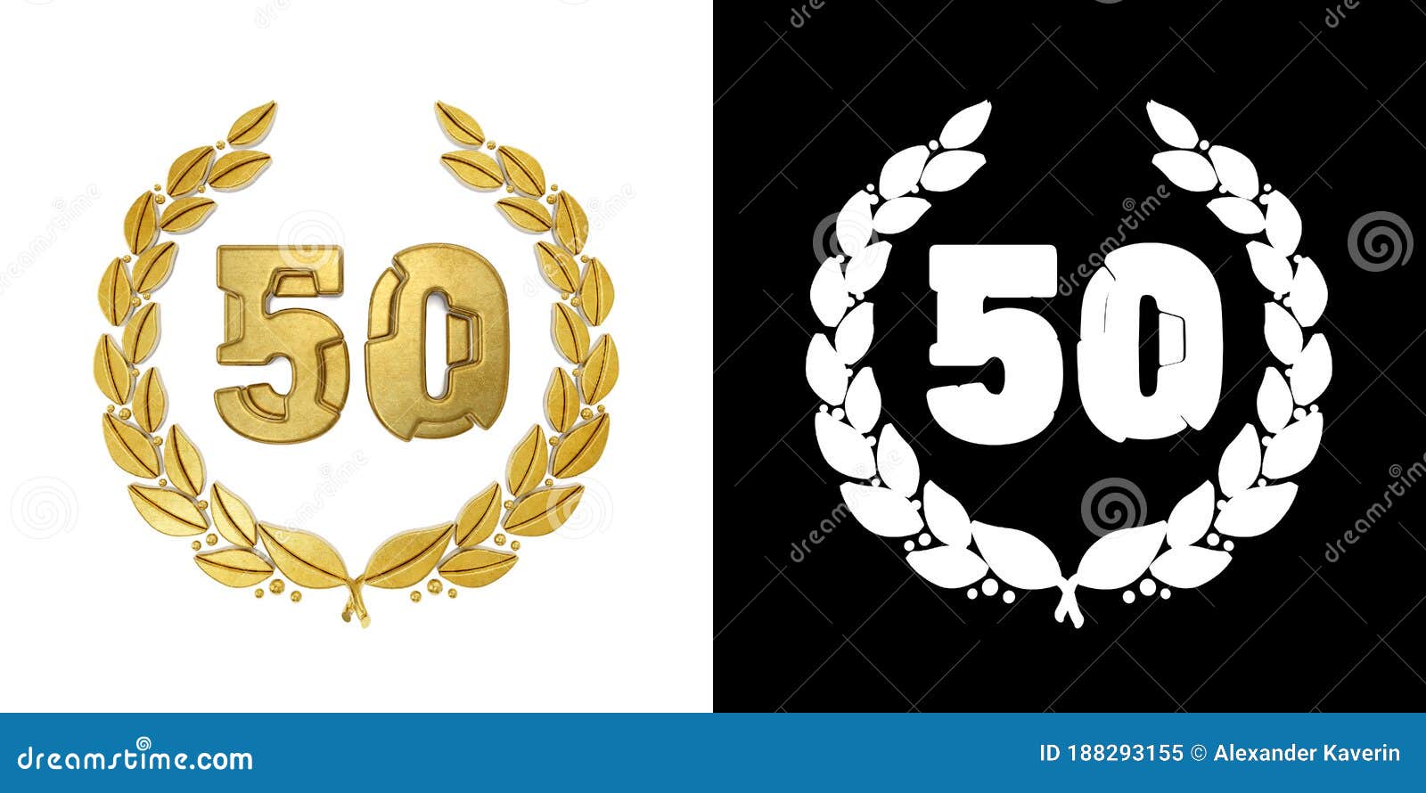 Gold Number Fifty Years Celebration Stock Illustration - Illustration ...