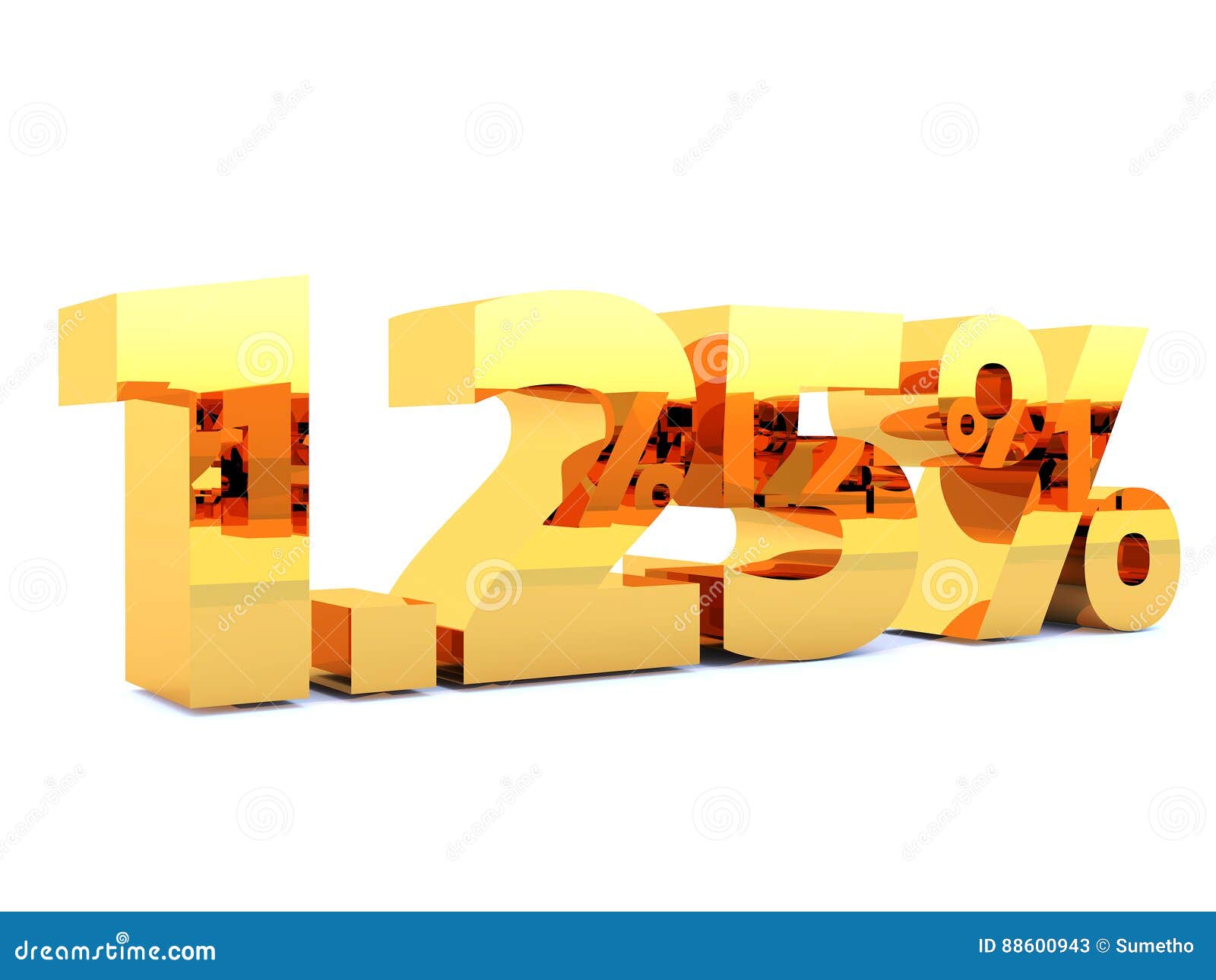 gold one point two five percent or 1.25 % with self reflection i