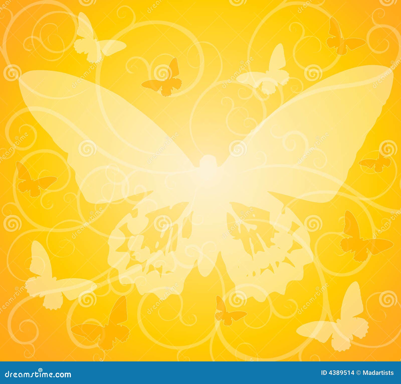 gold opaque butterfly background