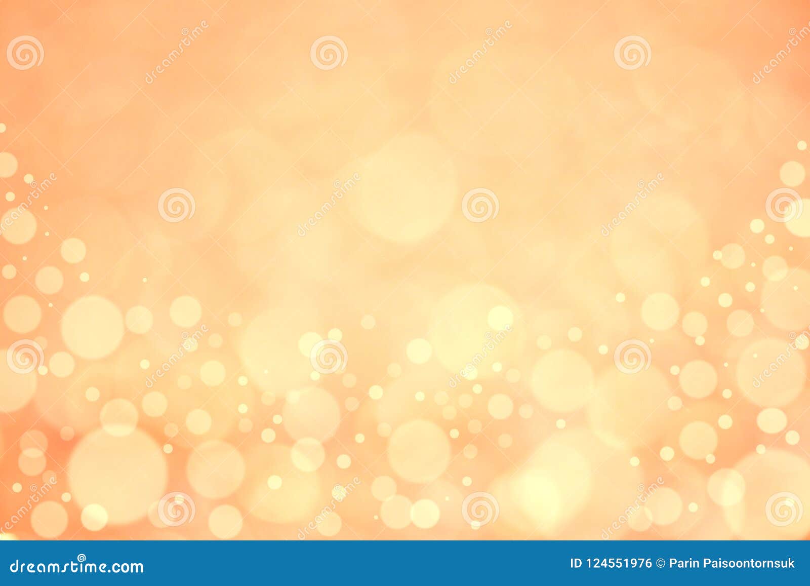 Gold and Orange Gradient Bokeh Background. Stock Photo Image of