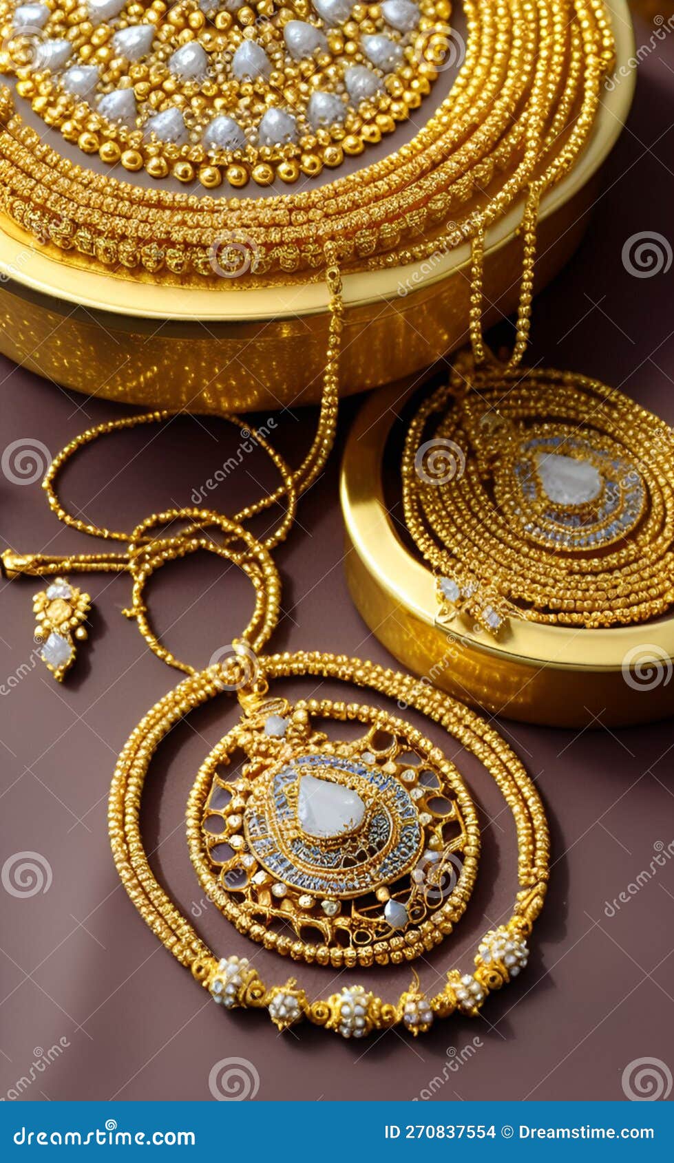 Gold Ornament Latest Design Stock Illustration Illustration of kanz, chain 270837554