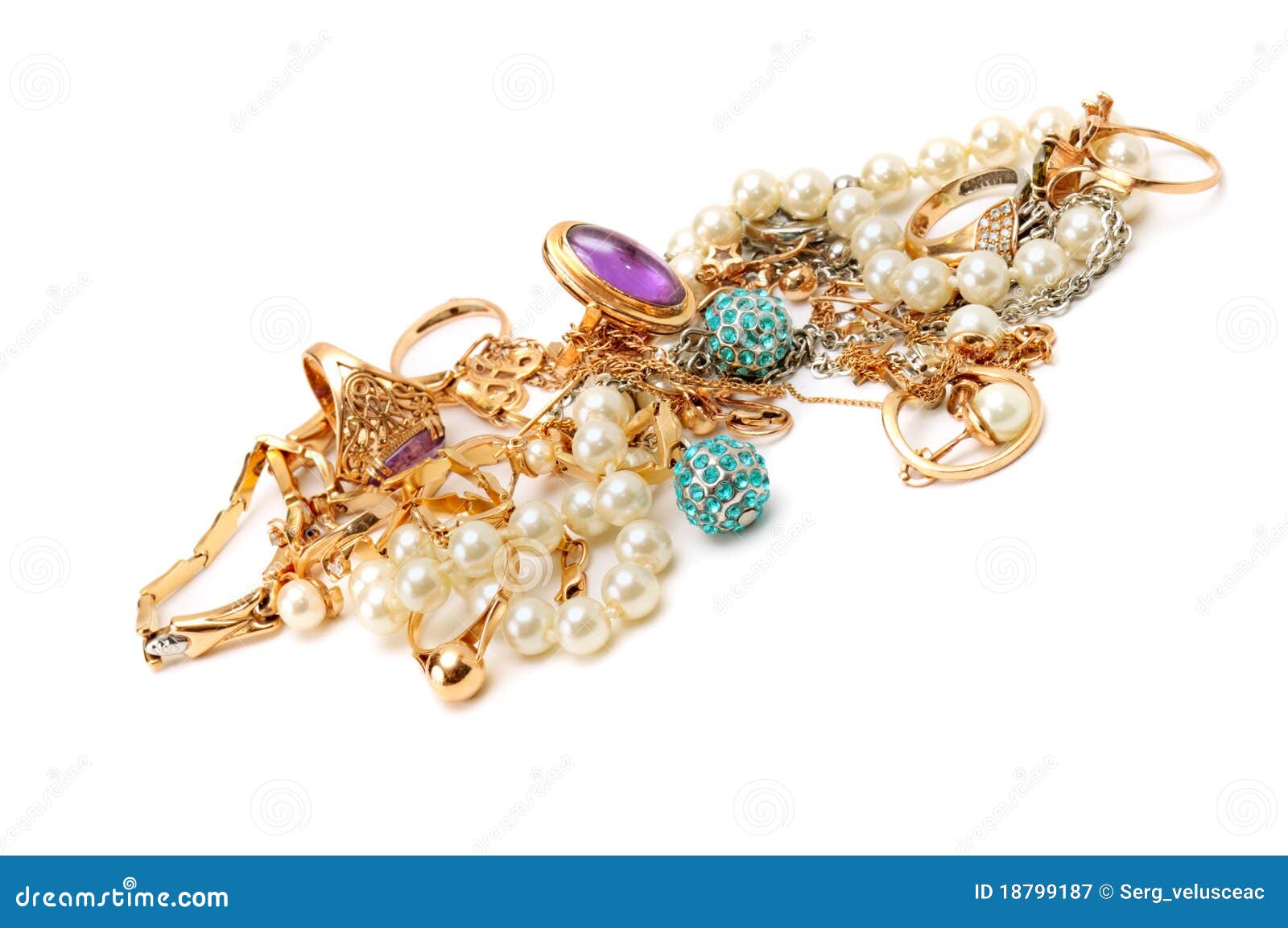 Gold ornaments stock image. Image of fashion, copy, earring 18799187