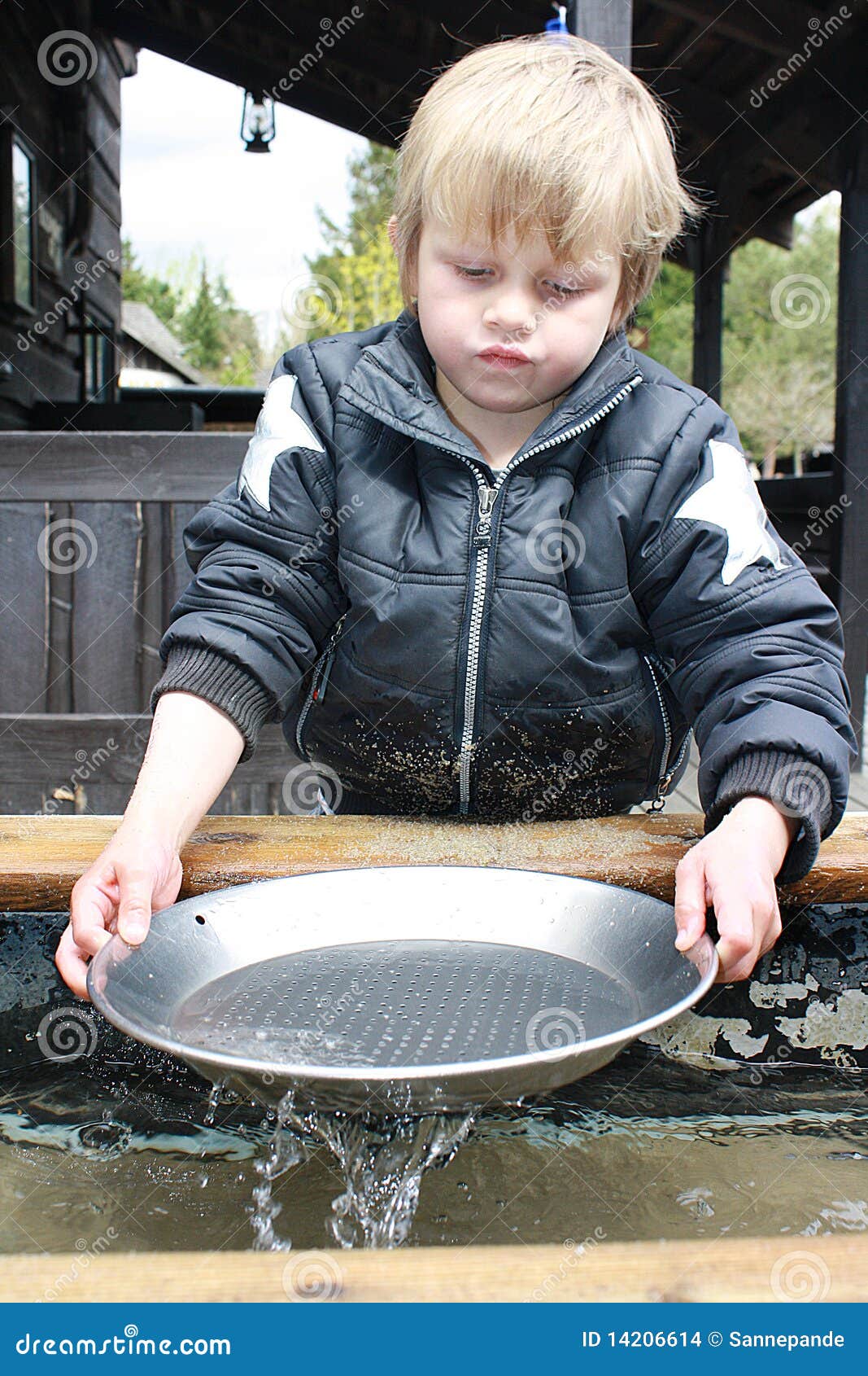 Gold Panning Boy Picture. Image 14206614