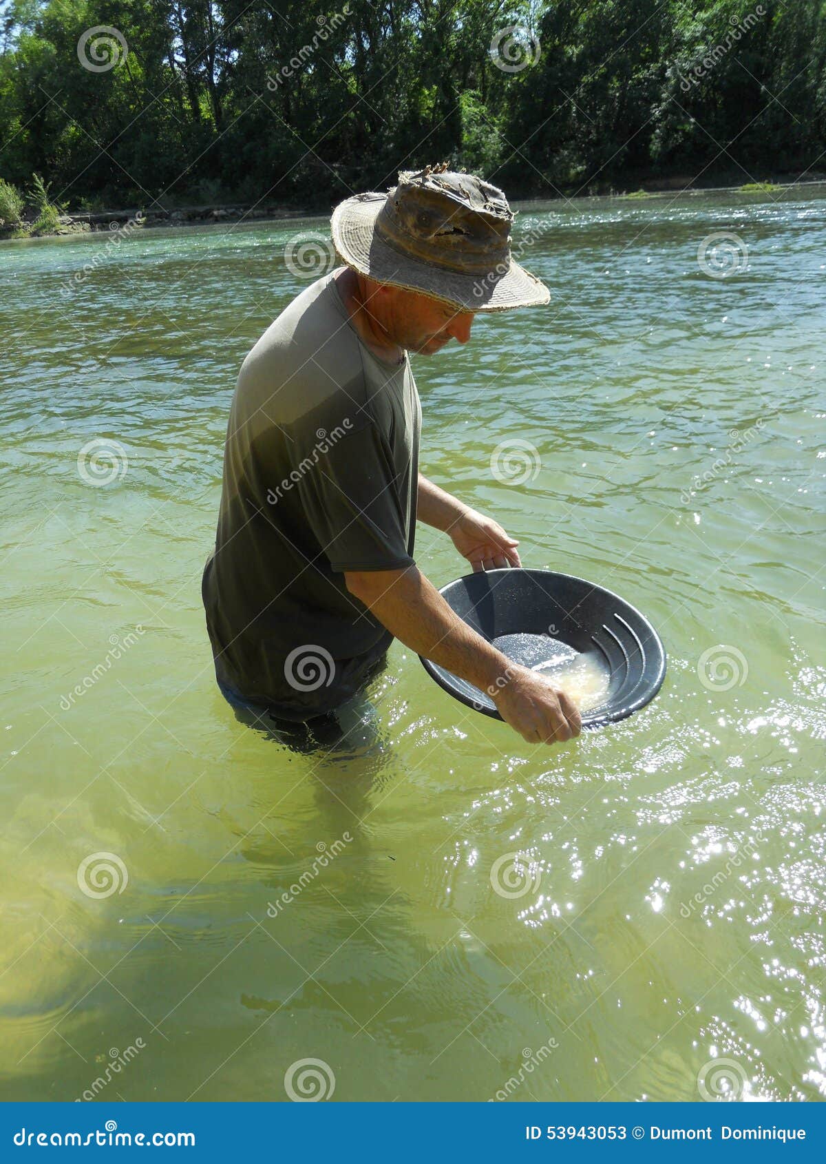 Gold panning editorial stock photo. Image of gold, river - 53943053
