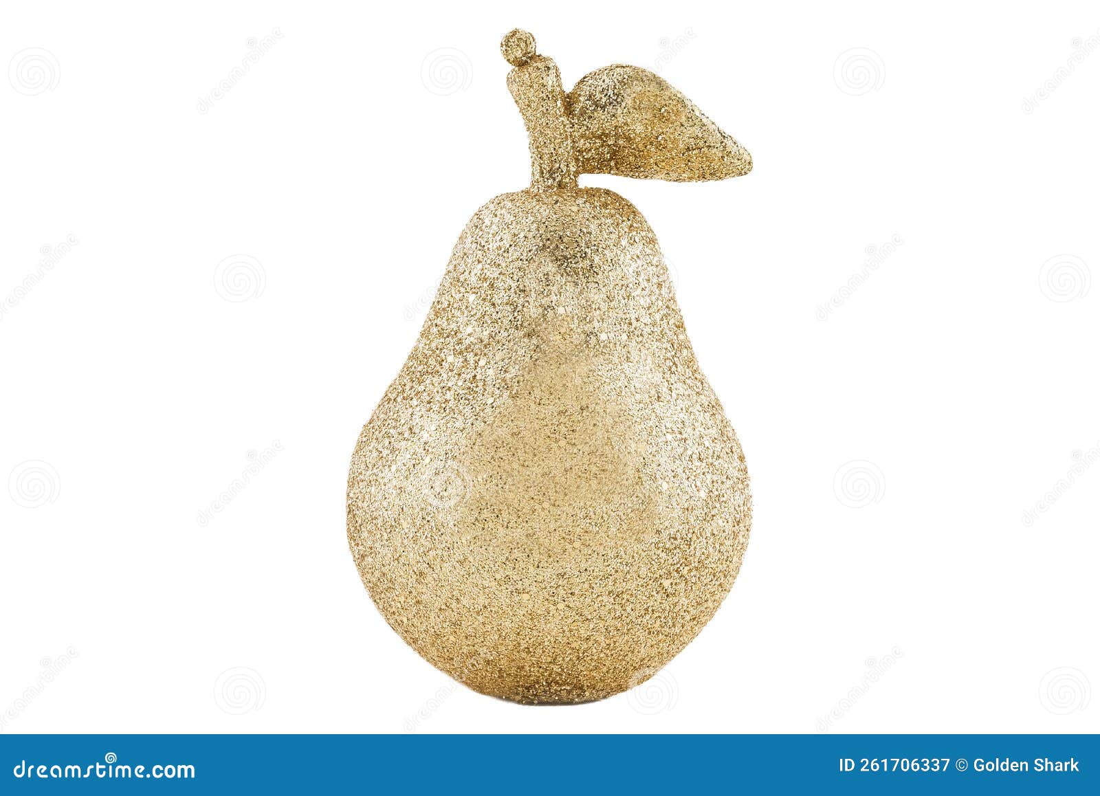 Gold Pear Isolated on White Background Stock Image Image of space