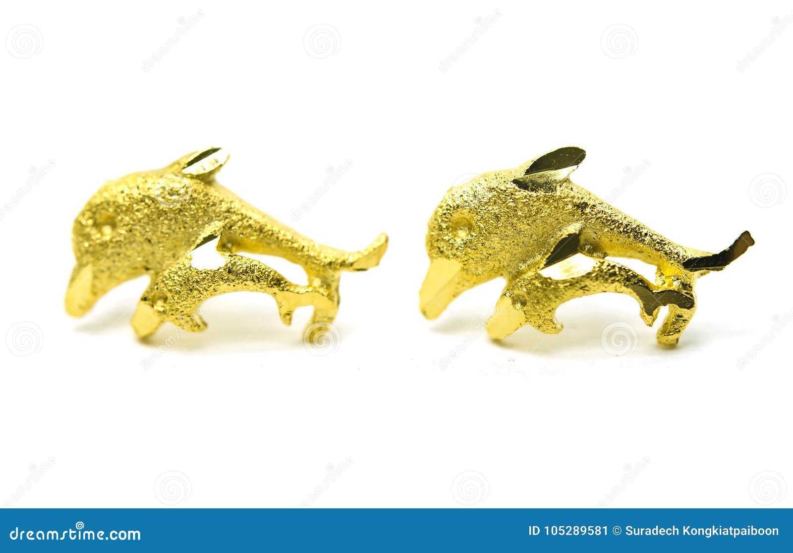 14K Gold & Diamond Dolphin Earrings — Bridge Street Jewelers