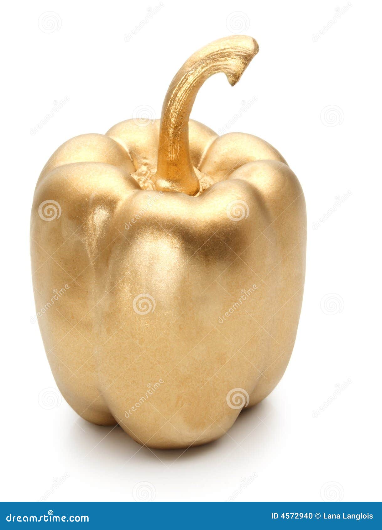 Gold pepper stock photo. Image of isolated, metallic, ingredient 4572940