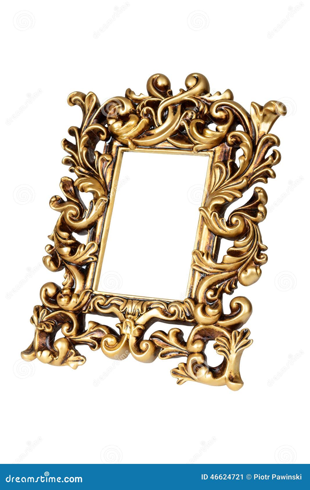 Gold picture frame stock image. Image of handmade, background 46624721
