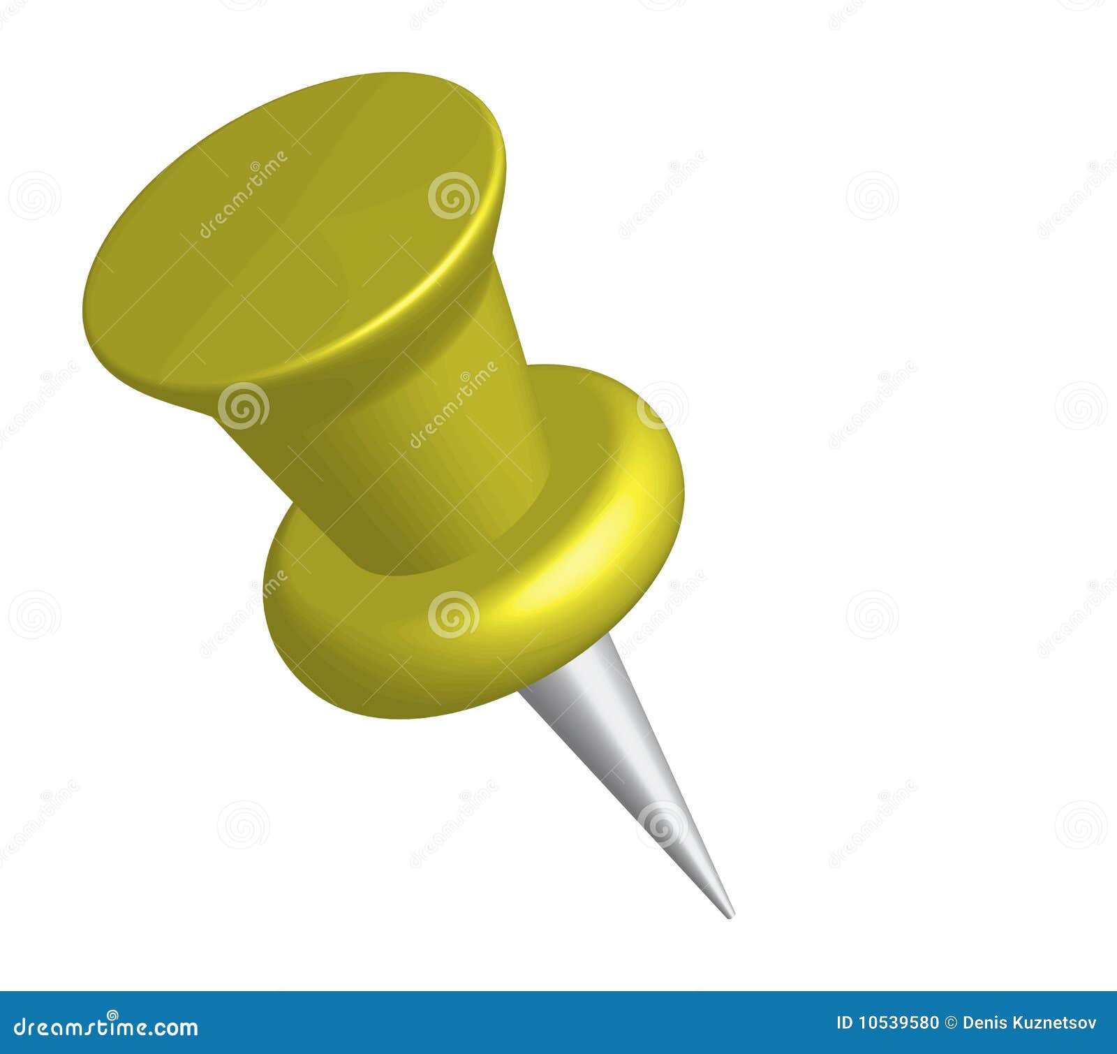 Gold_pin stock vector. Illustration of attachment, note - 10539580