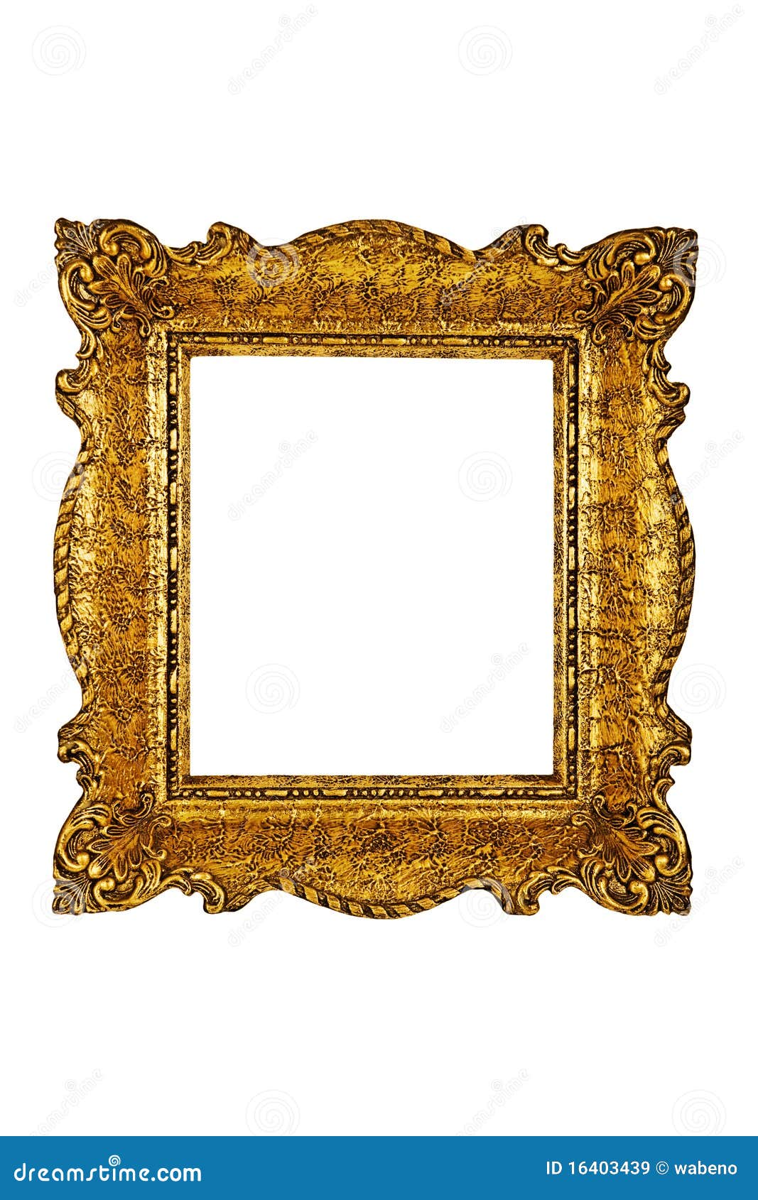 Gold Plated Wooden Picture Frame Stock Image Image of decorate