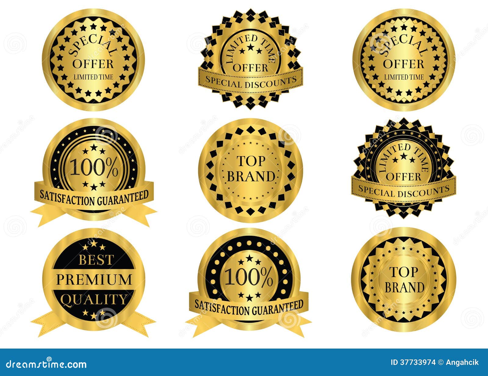 gold promotion badges