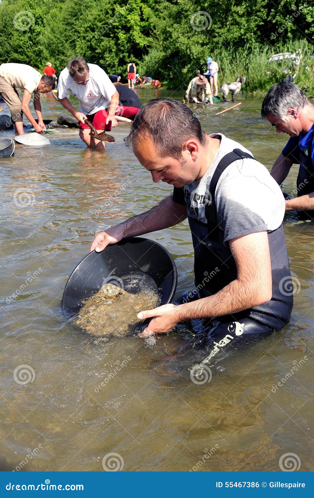 Gold Prospectors in Full Competition Editorial Photo - Image of mining ...