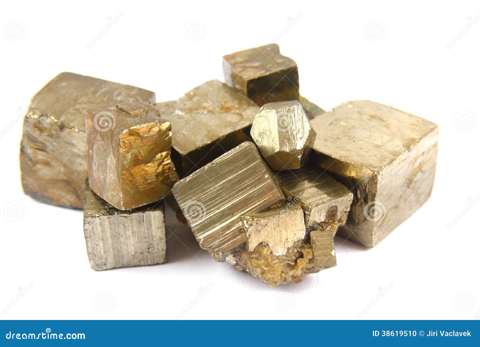 Gold (pyrite Mineral) Isolated Stock Photo Image of metal, stone