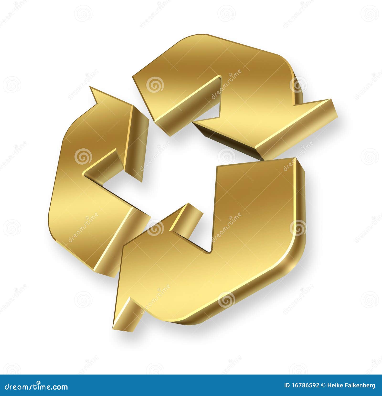 Gold Recycle Symbol Stock Photography Image 16786592