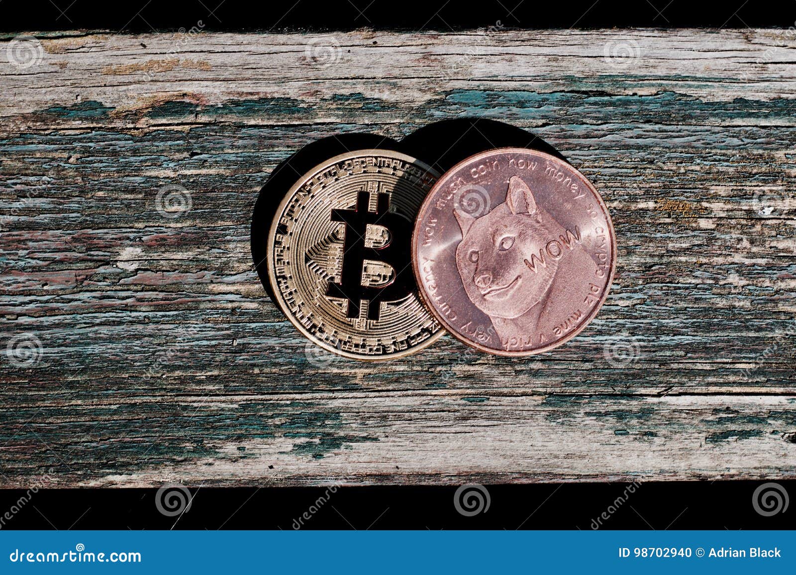 Gold red bitcoin coin stock photo. Image of finance, mining - 98702940