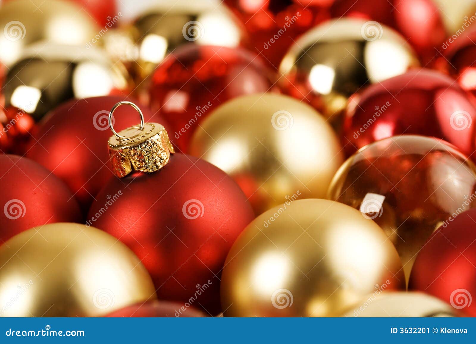 Gold an Red Christmas Balls Stock Image - Image of celebrate, christmas ...