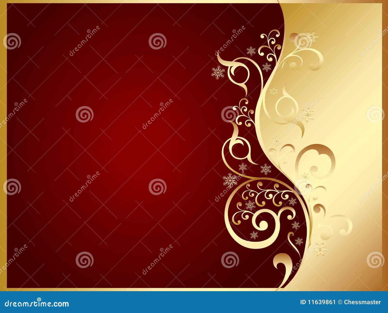 Gold And Red Invitation Card Stock Image - Image: 11639861