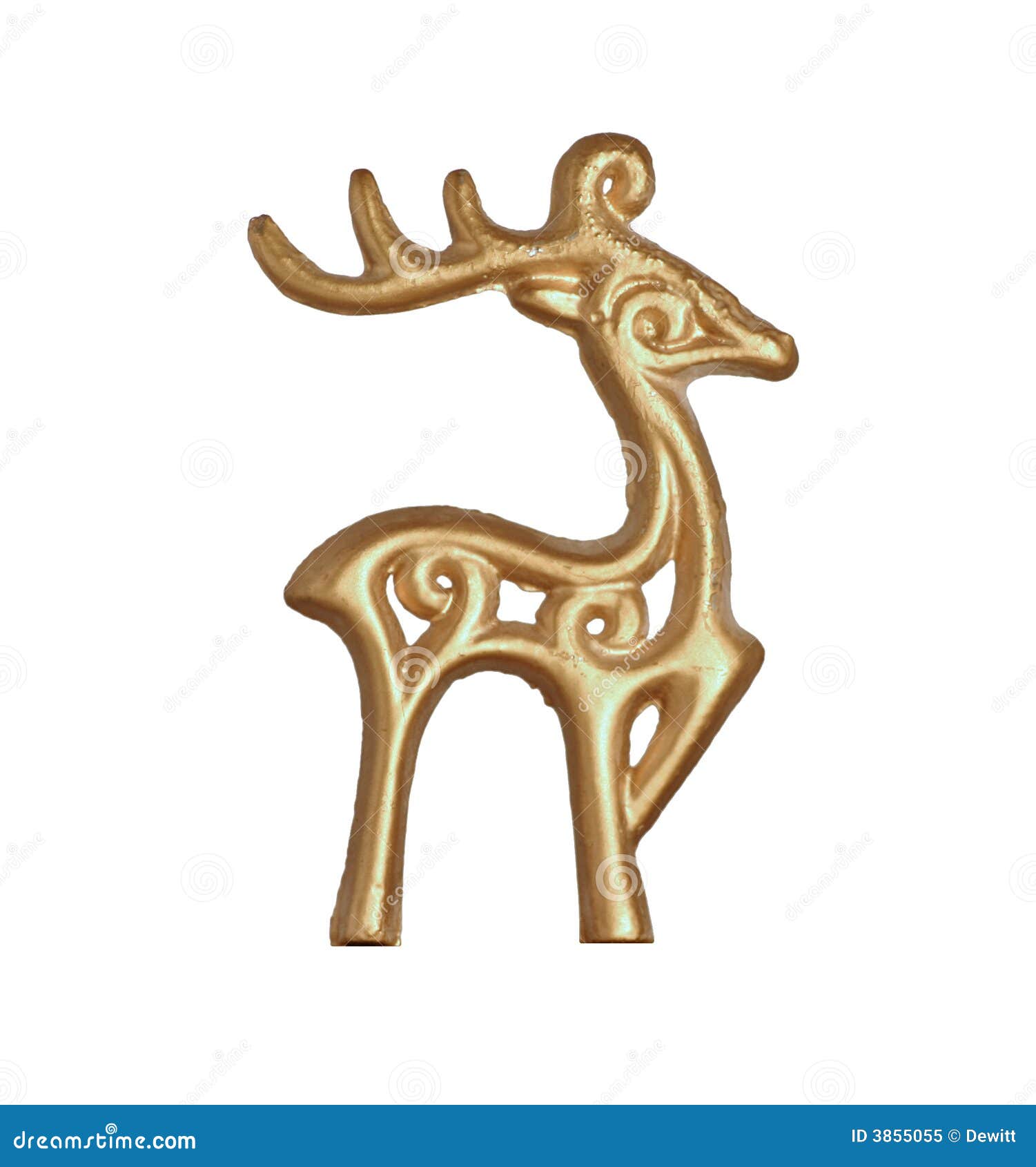 Gold reindeer stock image. Image of gold, decoration, bronze 3855055