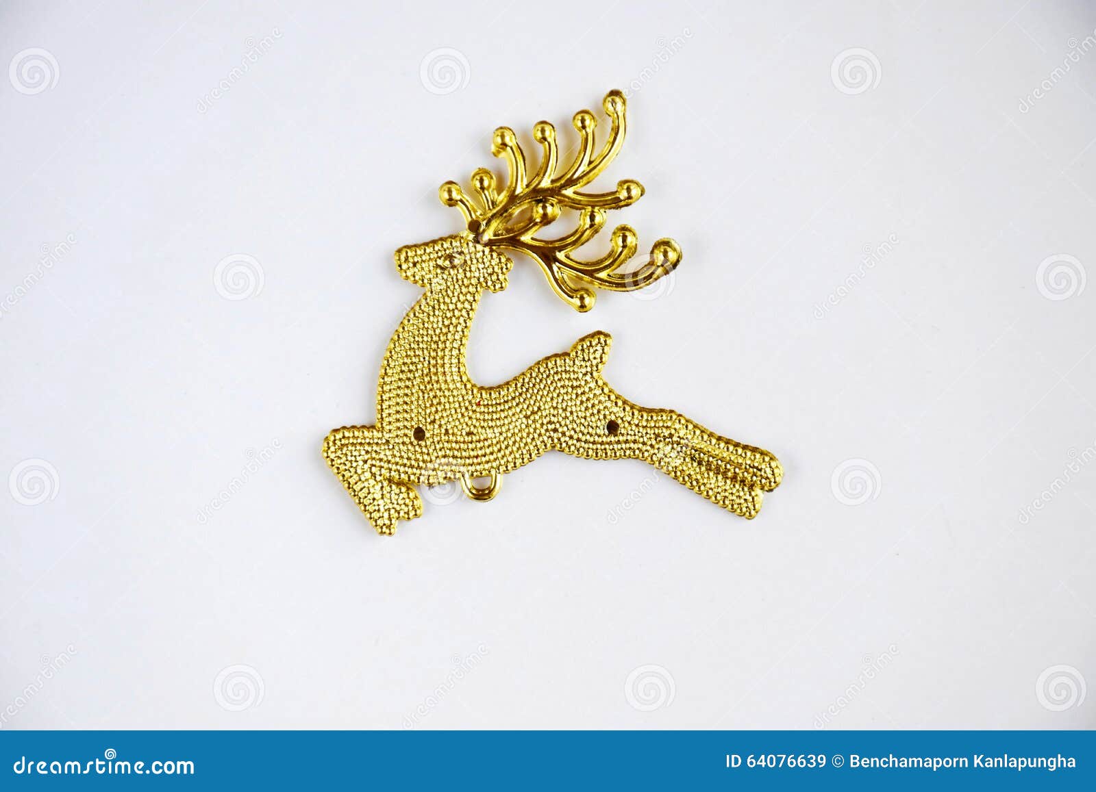 Gold Reindeer stock image. Image of december, decorate 64076639