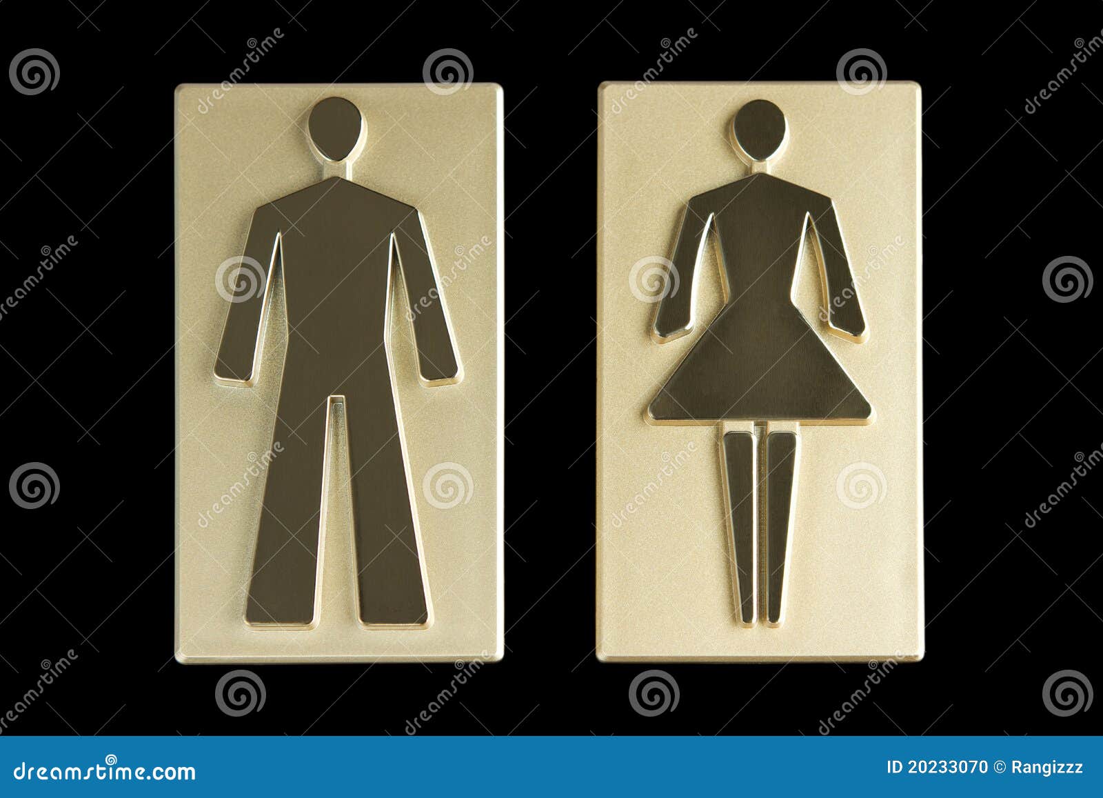 Gold Restroom Signs Stock Photo Image 20233070