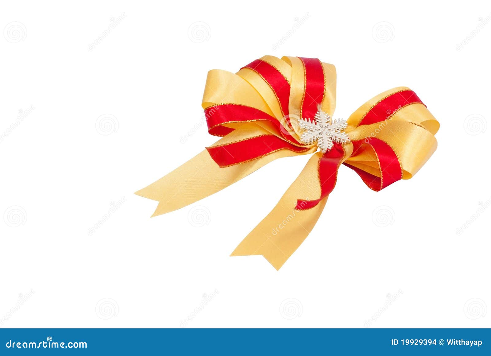 Gold ribbon bow stock photo. Image of closeup, background 19929394