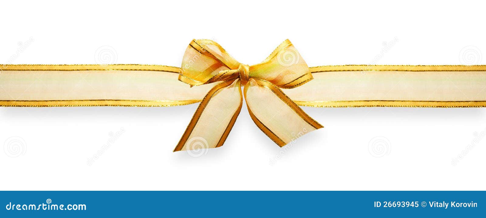 Gold Ribbon With Bow Royalty Free Stock Photo Image 26693945