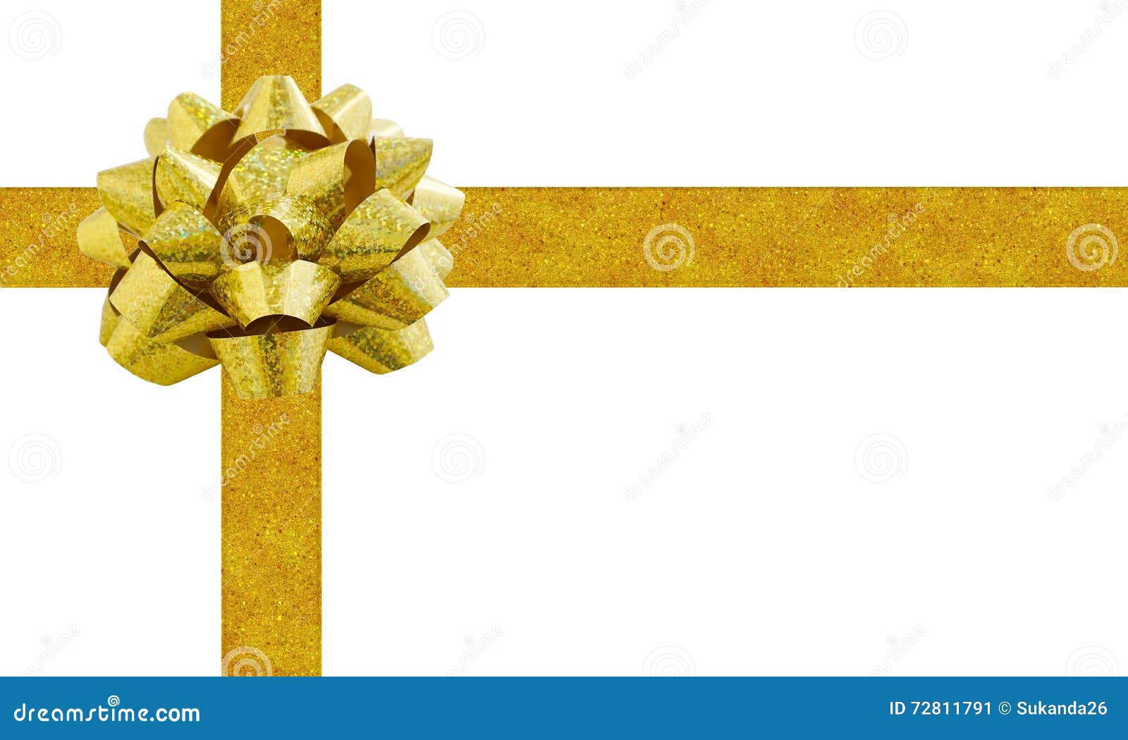 Gold ribbon and bow stock image. Image of beautiful, christmas 72811791