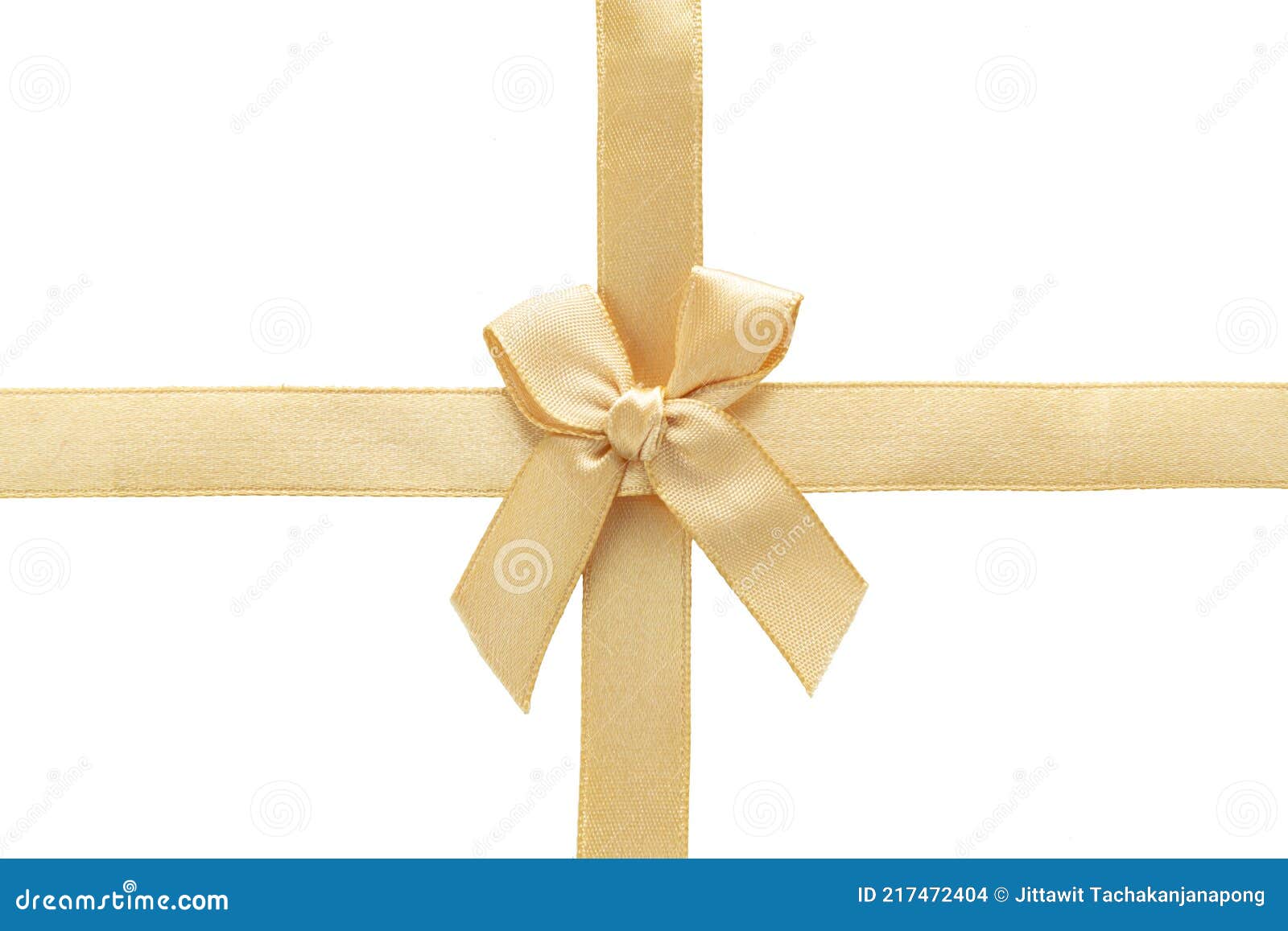 Gold Ribbon with Bow Isolated on White Stock Photo Image of holiday, party 217472404