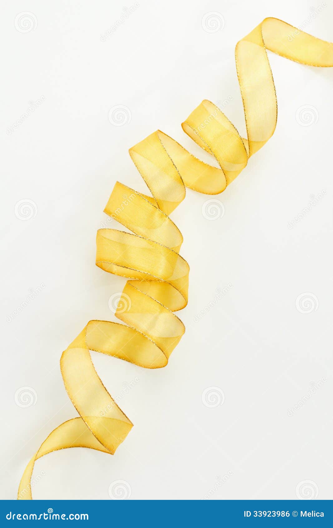Gold Ribbon stock photo. Image of curve, decor, christmas 33923986