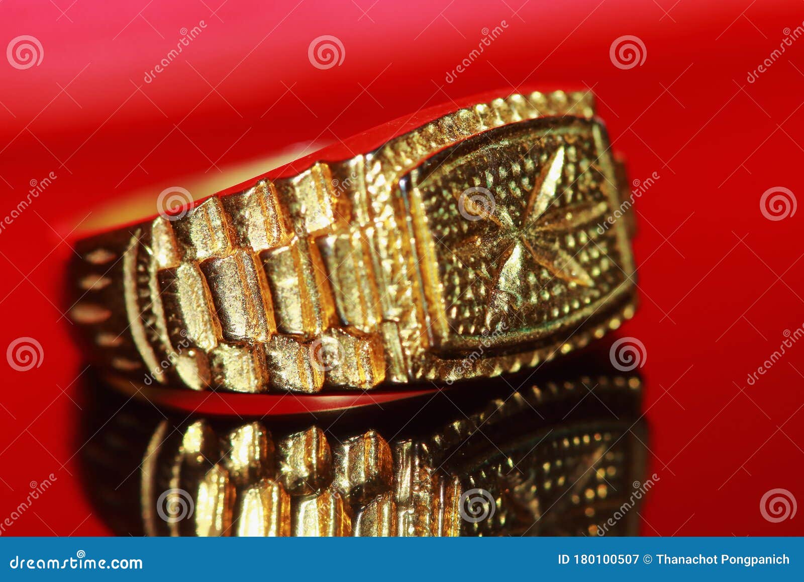 Gold Ring with Brilliant on Background Stock Image Image of elegance