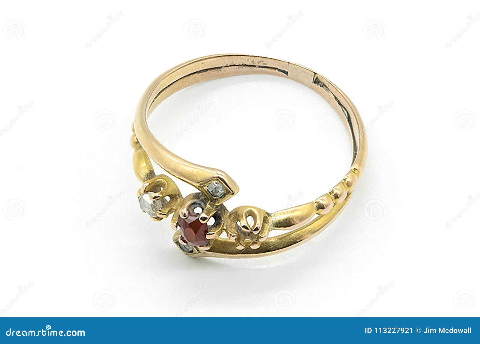 gold ring needing restoration repair antique ladies gold costume ring four stones one missing need repair 113227921