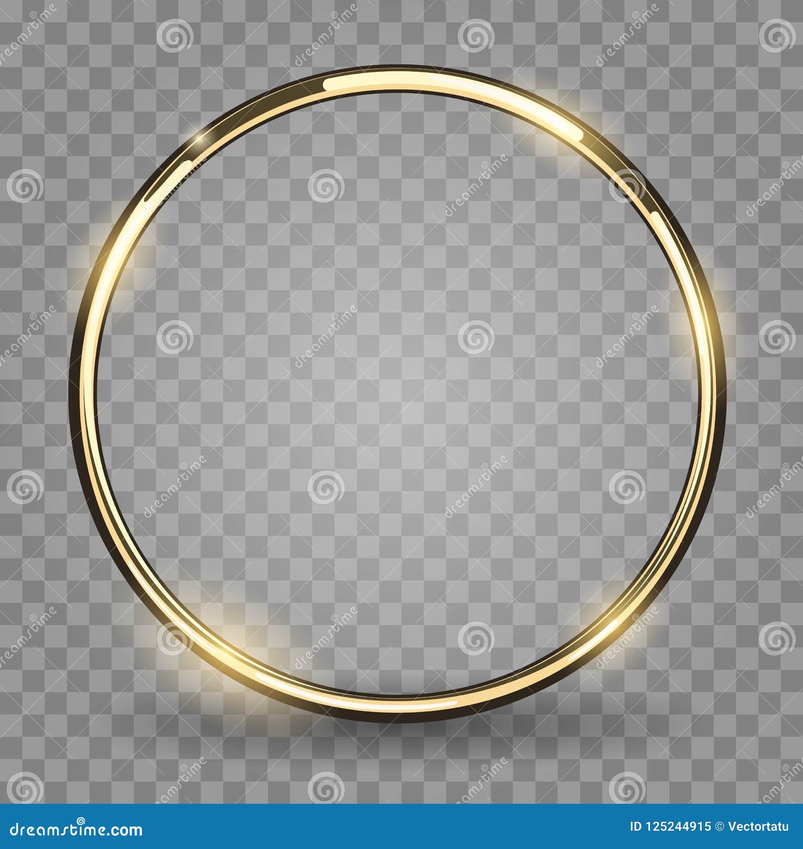 gold ring on transparent background