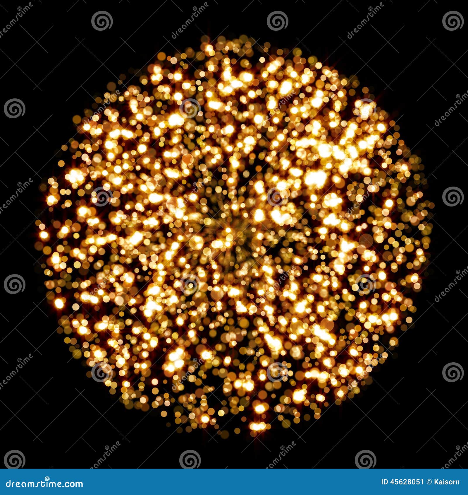 Gold Round Glitter Background Stock Illustration Illustration of