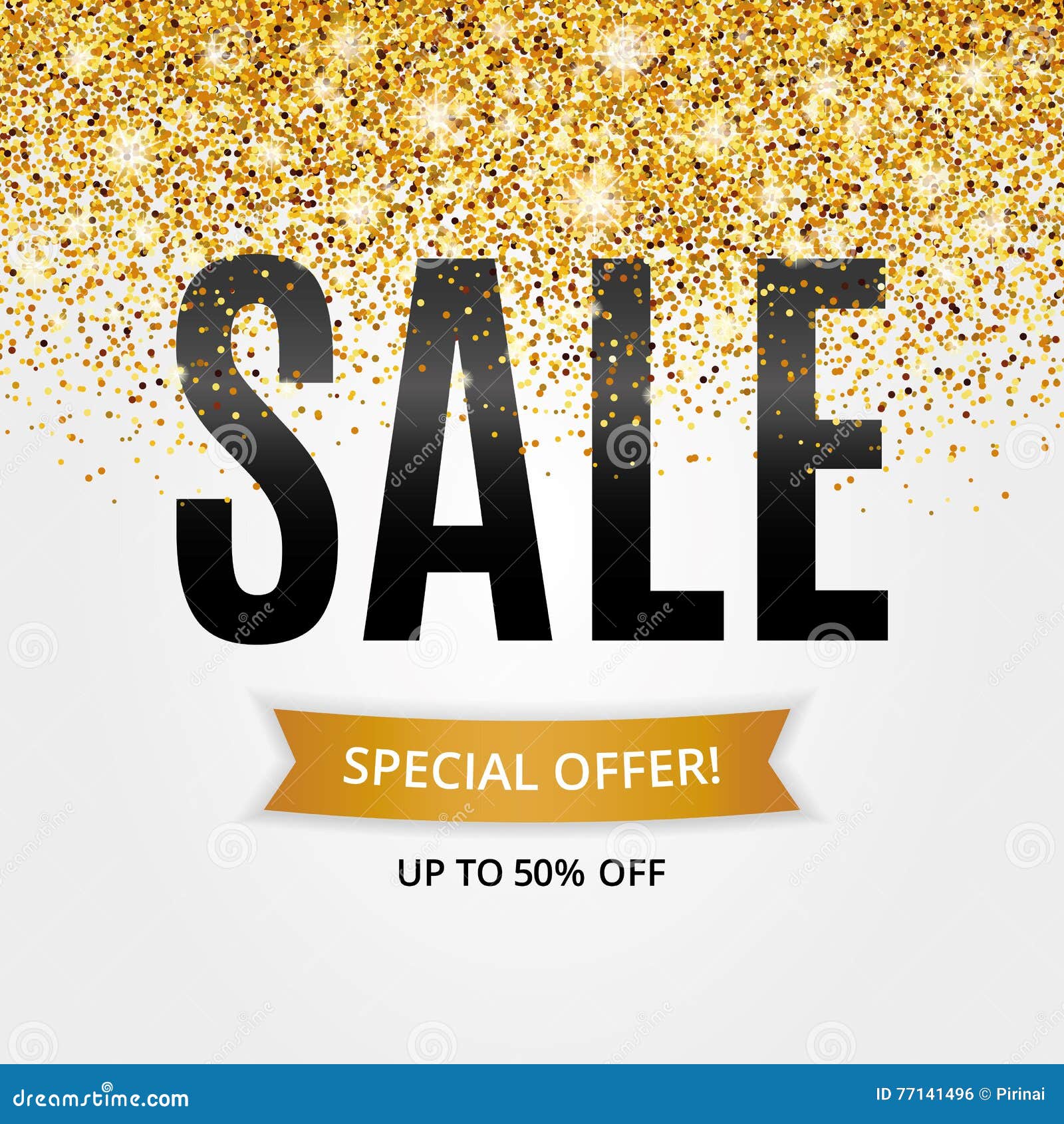 Gold Sale Background in Frame Stock Vector - Illustration of premium ...