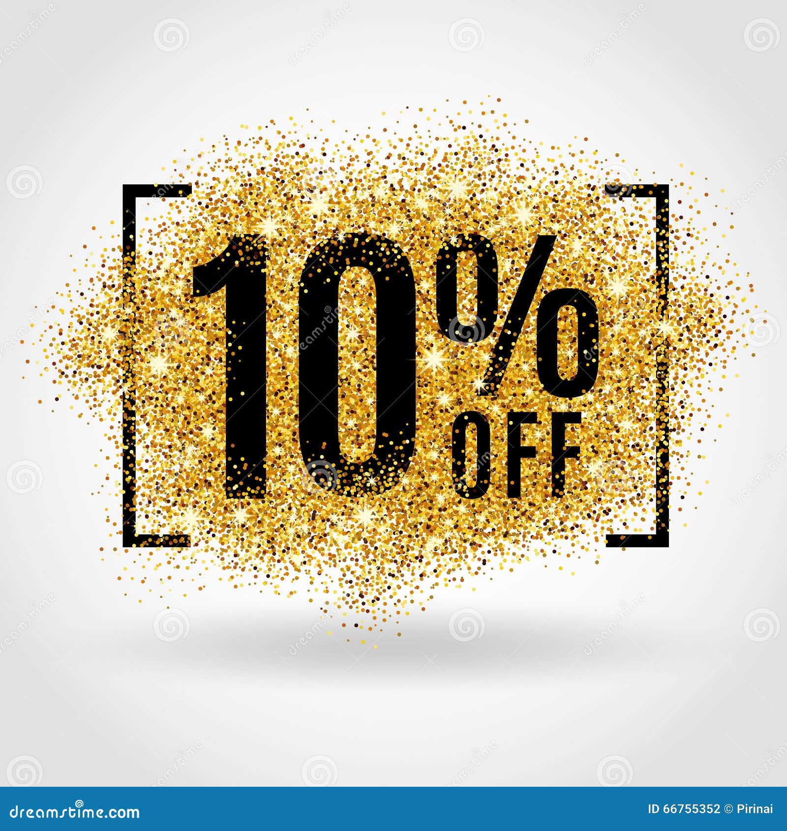 Gold Sale 10 Percent Stock Vector Illustration Of Shape