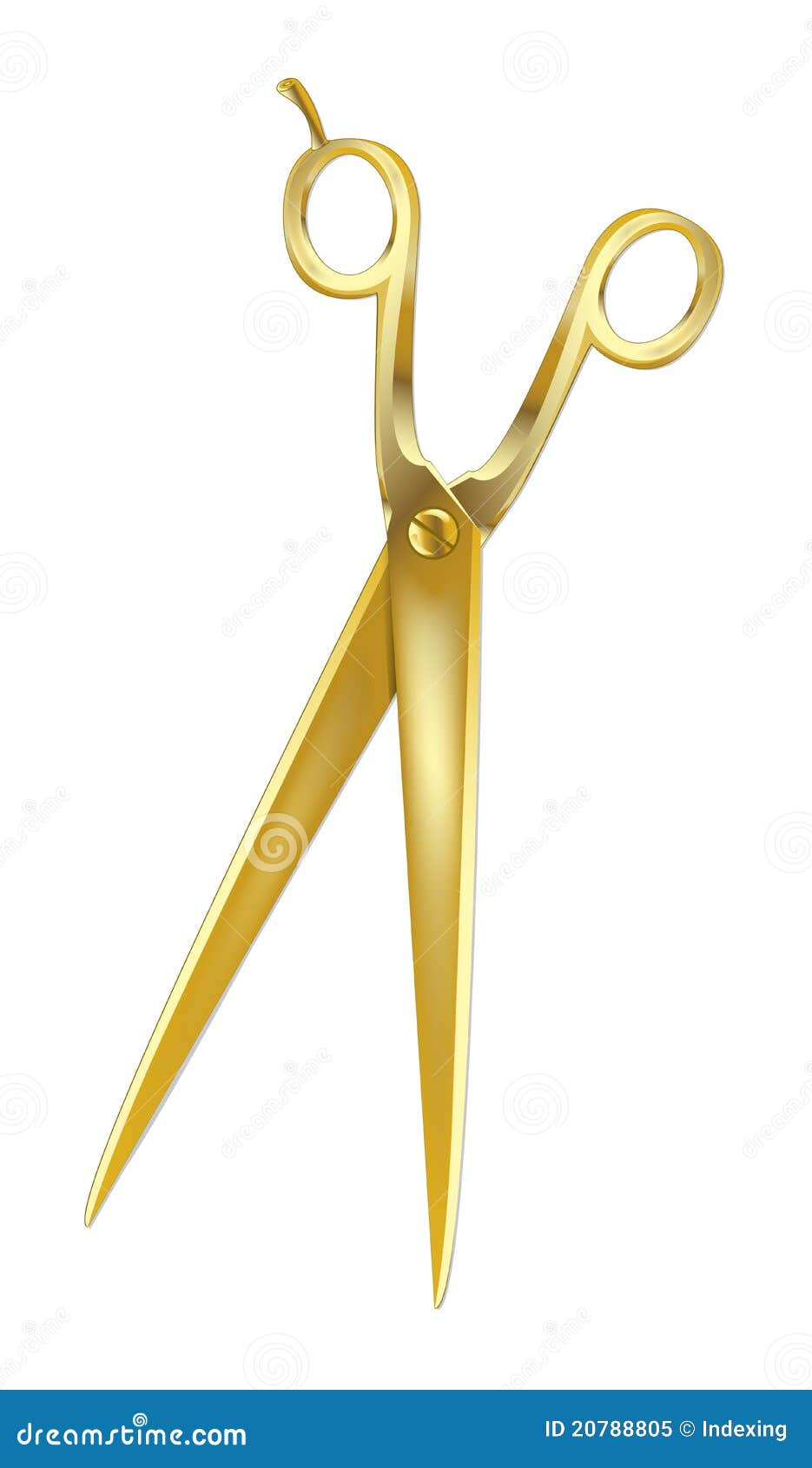 Gold Scissors Opened Royalty Free Stock Photo - Image 