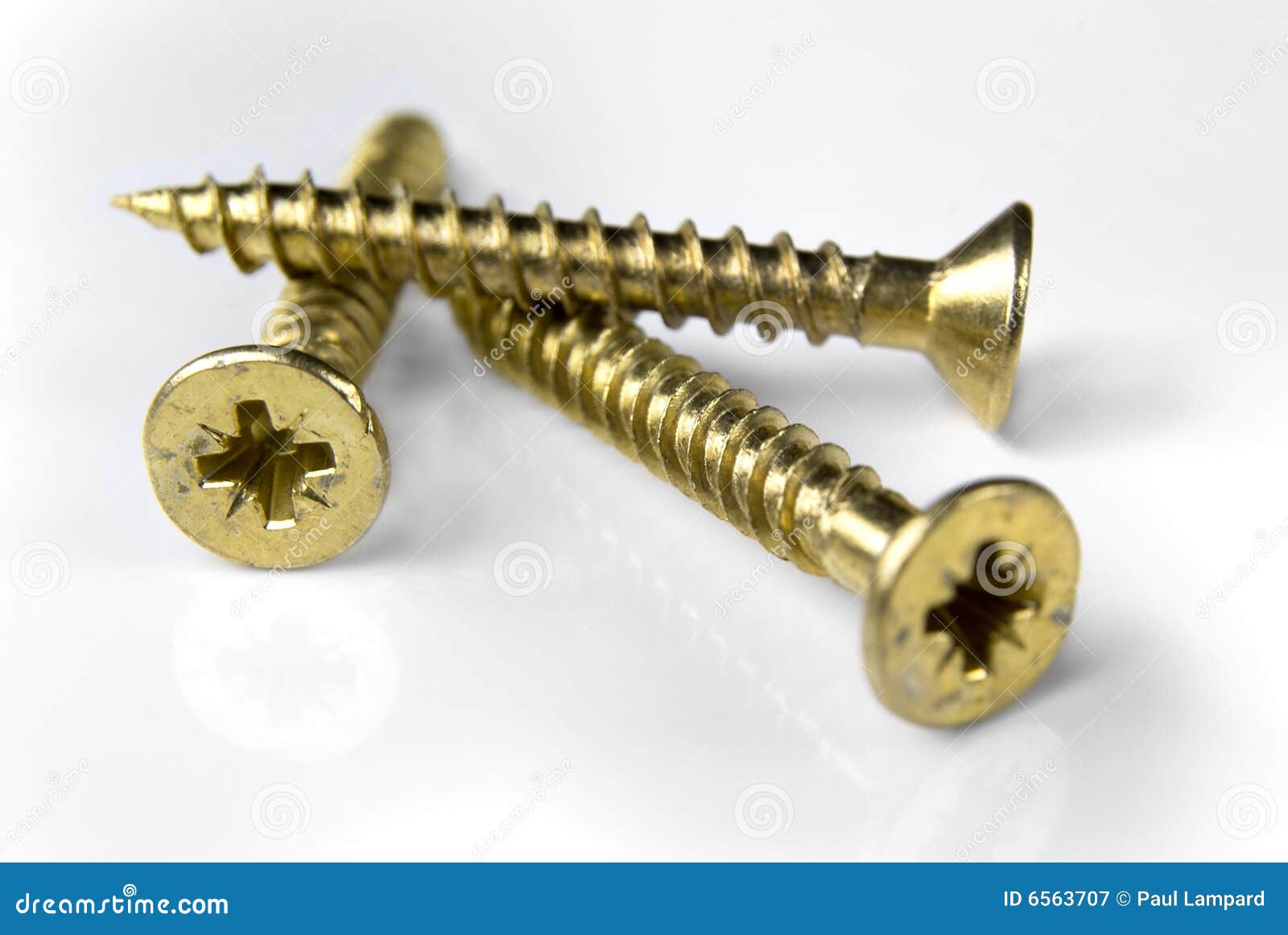 Gold screws stock image. Image of gold, fastening, thread 6563707