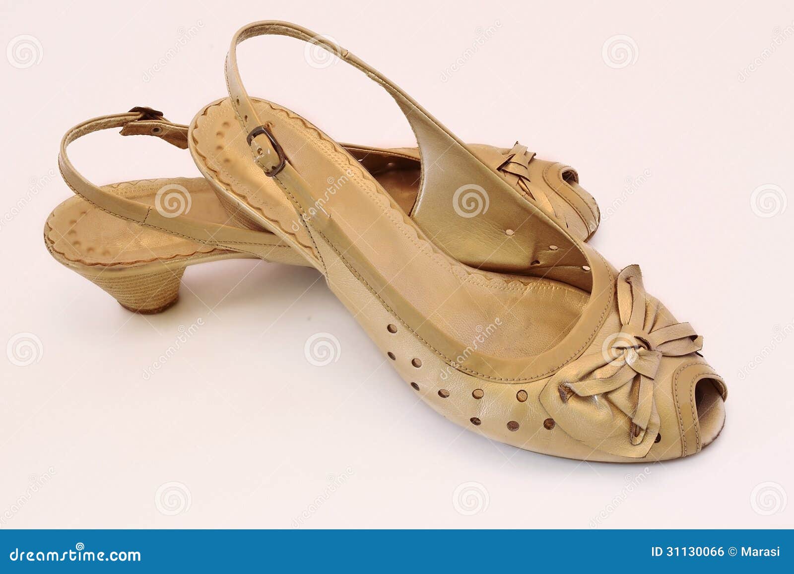 Gold shoes for women stock photo. Image of female, high - 31130066