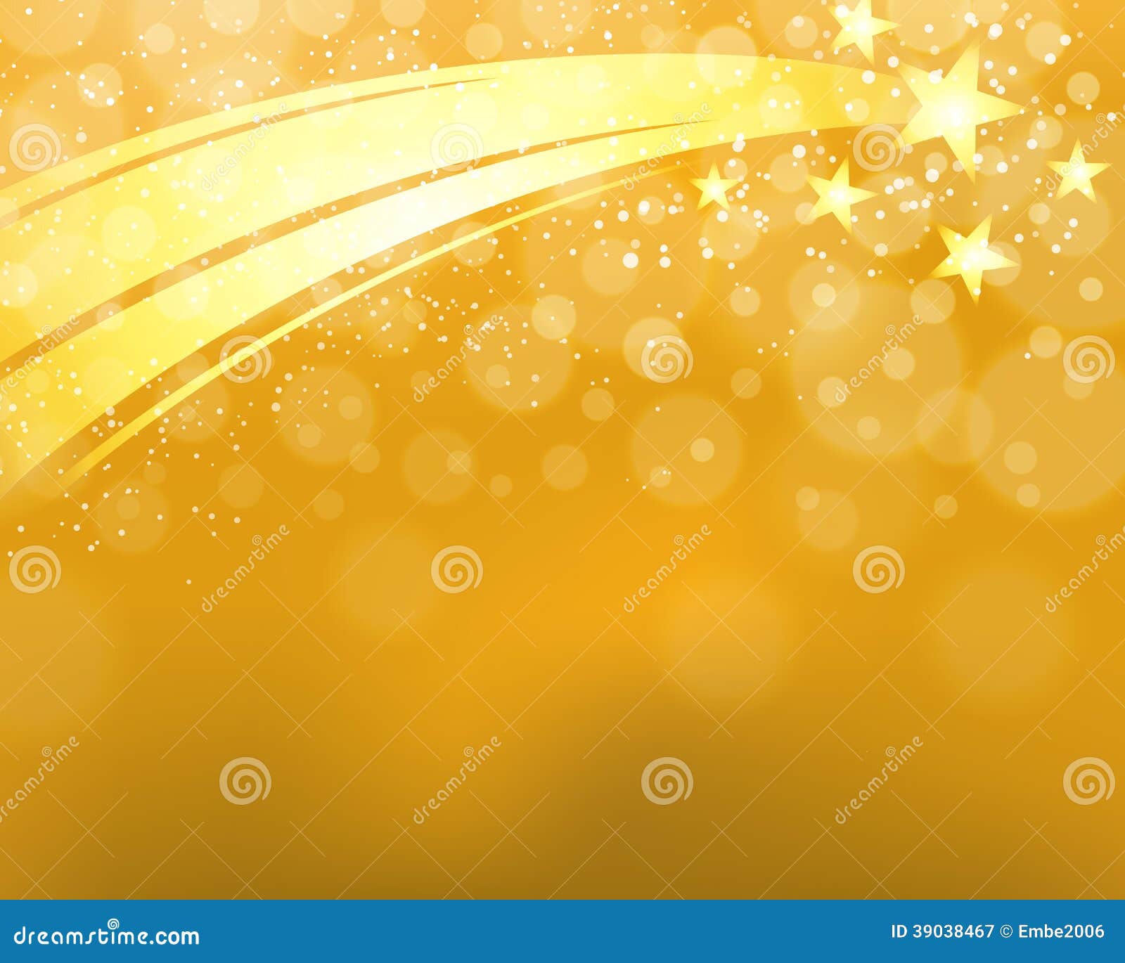 gold shooting star background