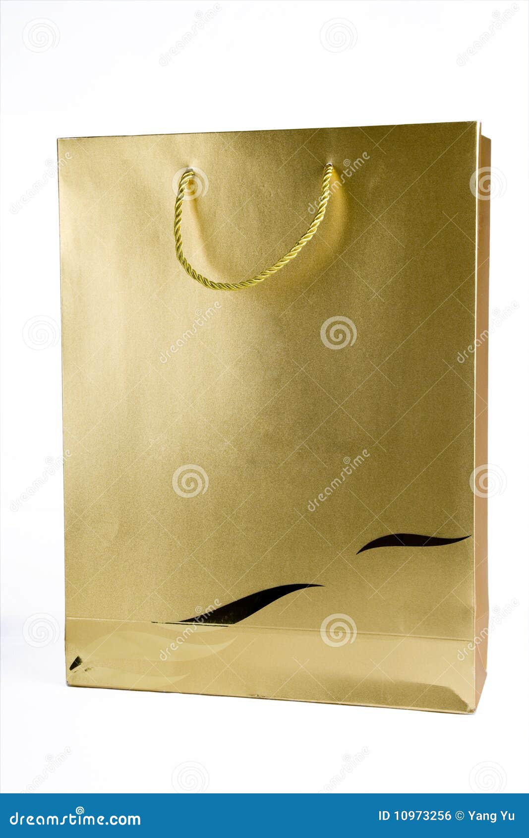 Gold Shopping Bag stock photo. Image of present, close 10973256