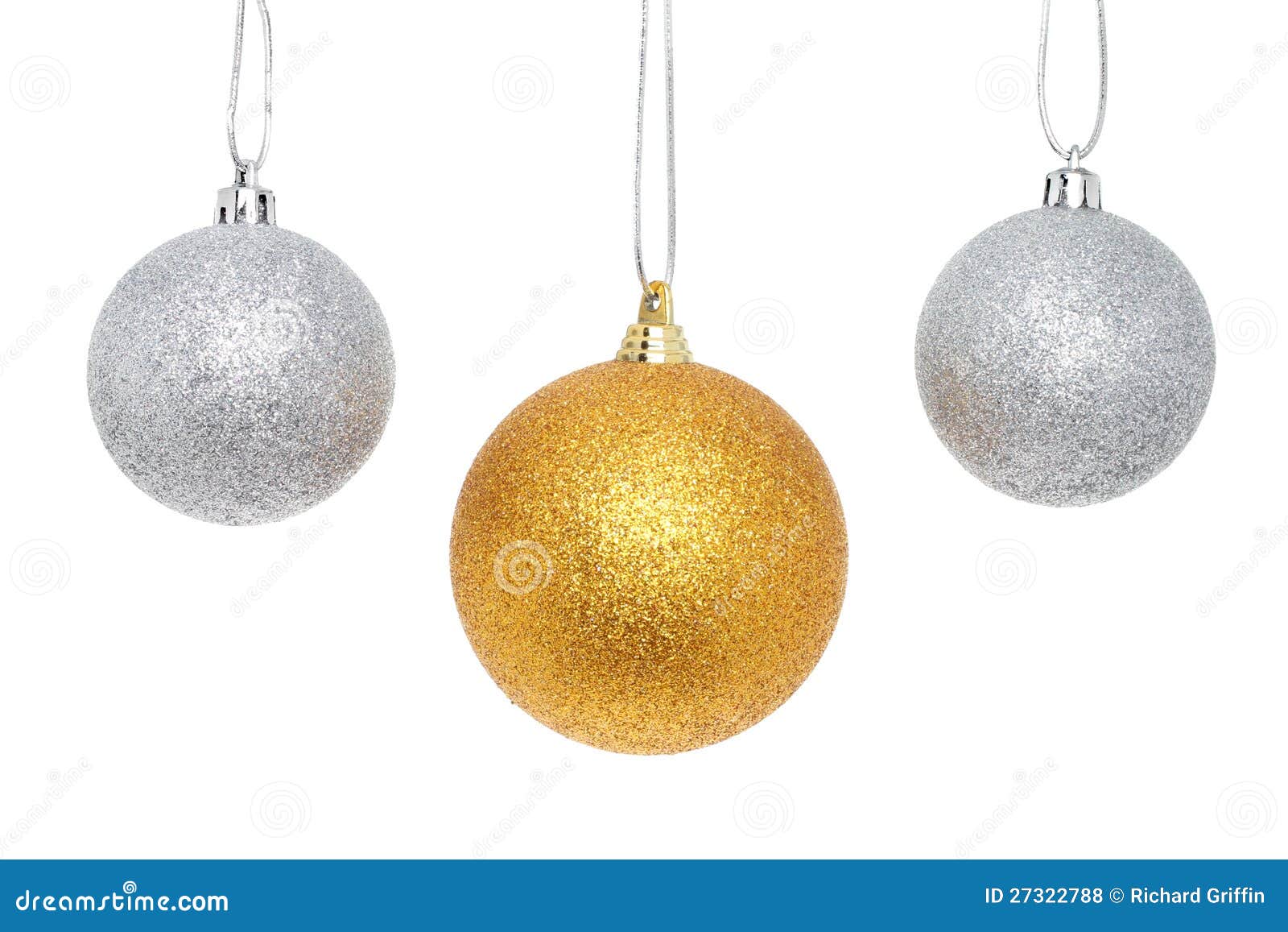 Gold and silver balls stock photo. Image of silver, white 27322788