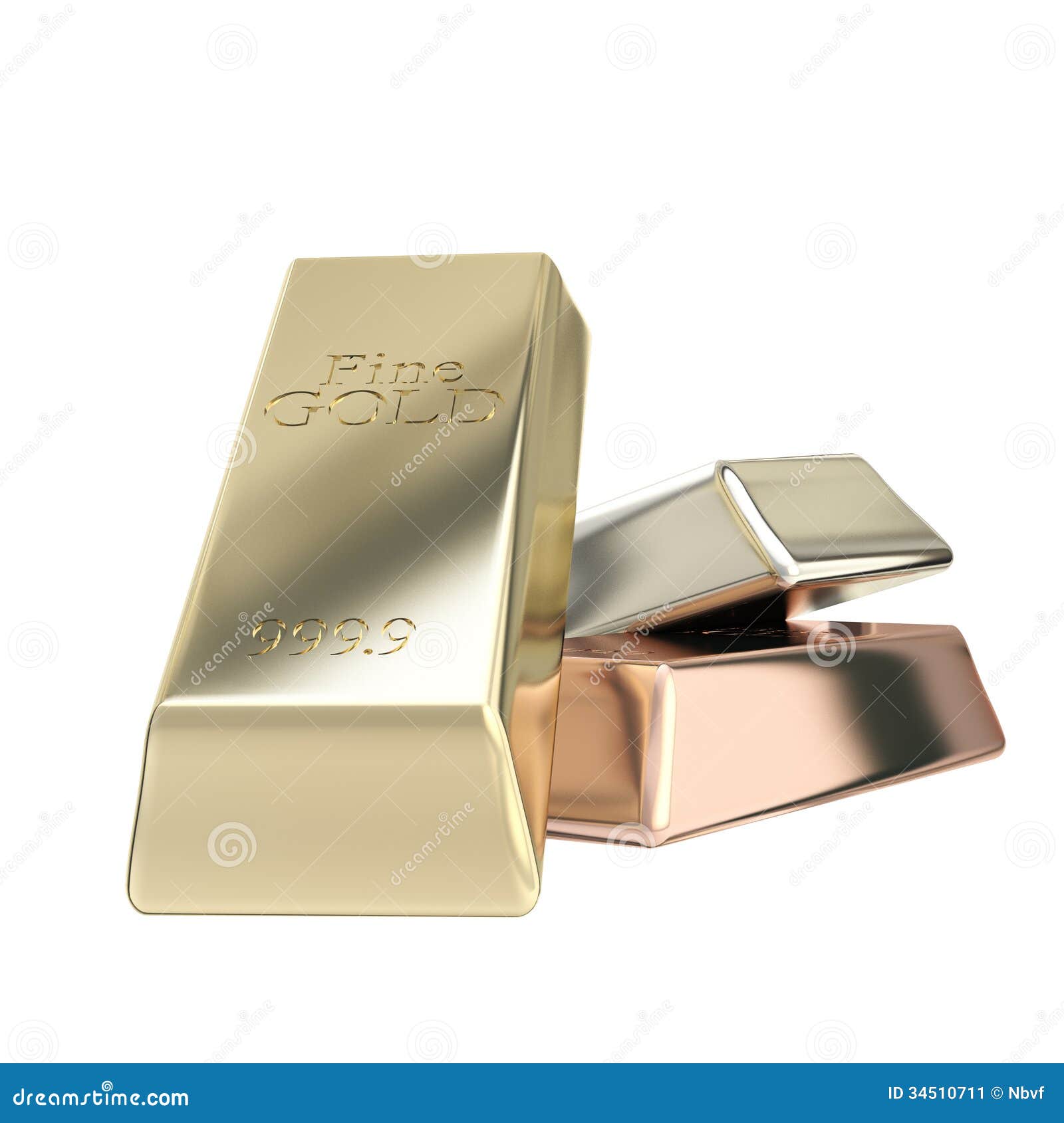 Gold, Silver, Bronze Group of Bars Stock Illustration Illustration of isolated, investment